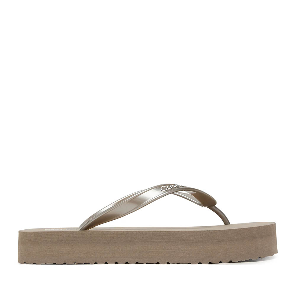 Papuci de plajă femei  Calvin Klein taupe 2371DSL3120TA