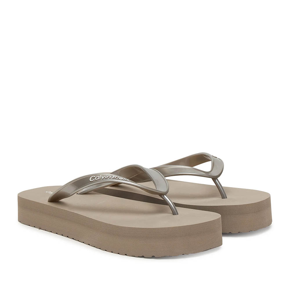 Papuci de plajă femei  Calvin Klein taupe 2371DSL3120TA - imagine 2