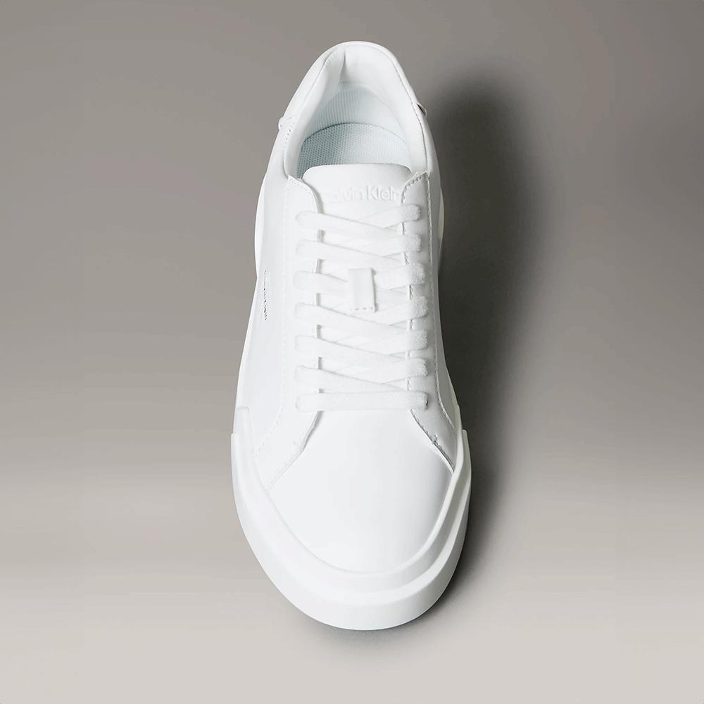 Sneakers Ck Calvin Klein albi din piele naturală 2370DP01947A