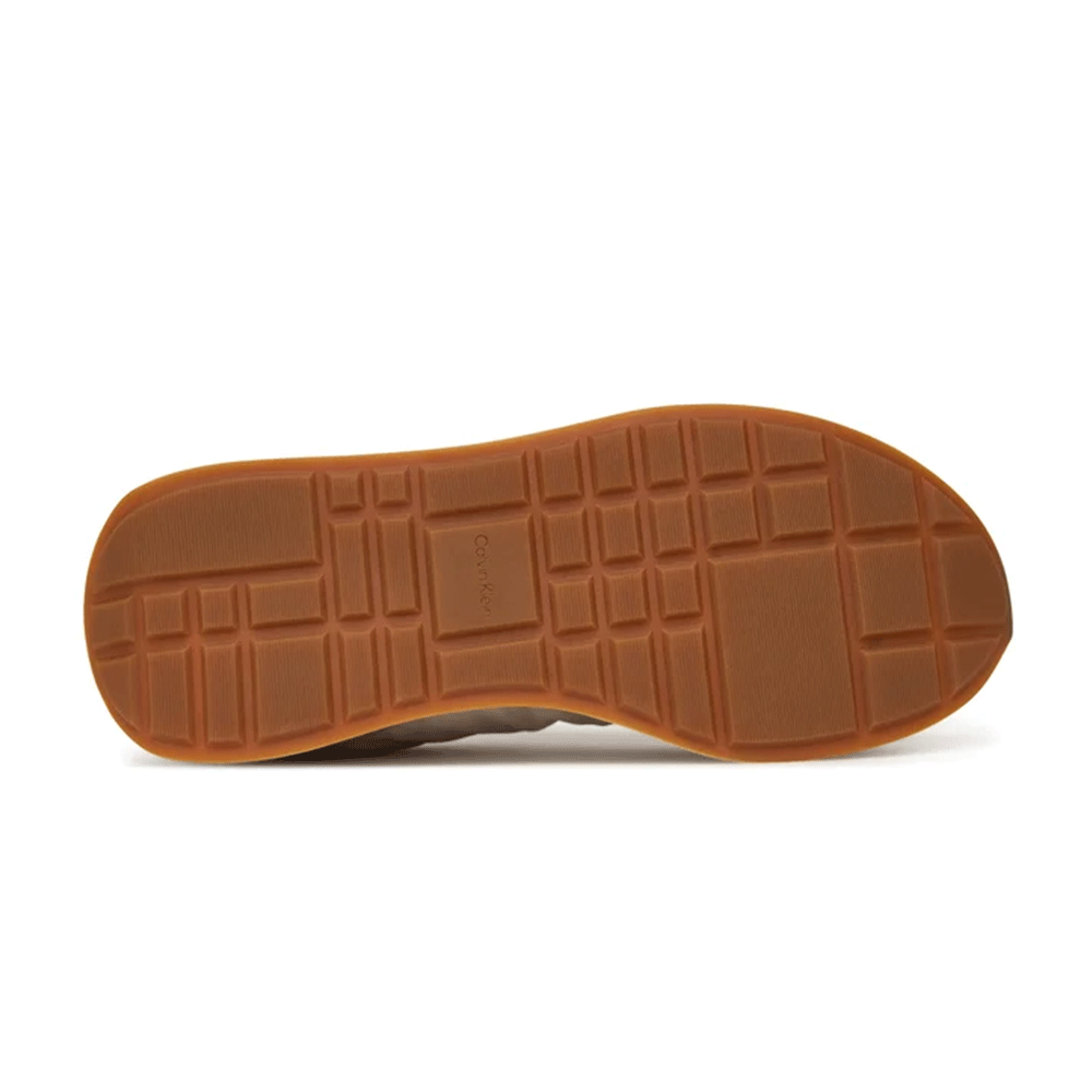 Sneakers Ck Calvin Klein taupe din piele și textil 2370DP01990VTA