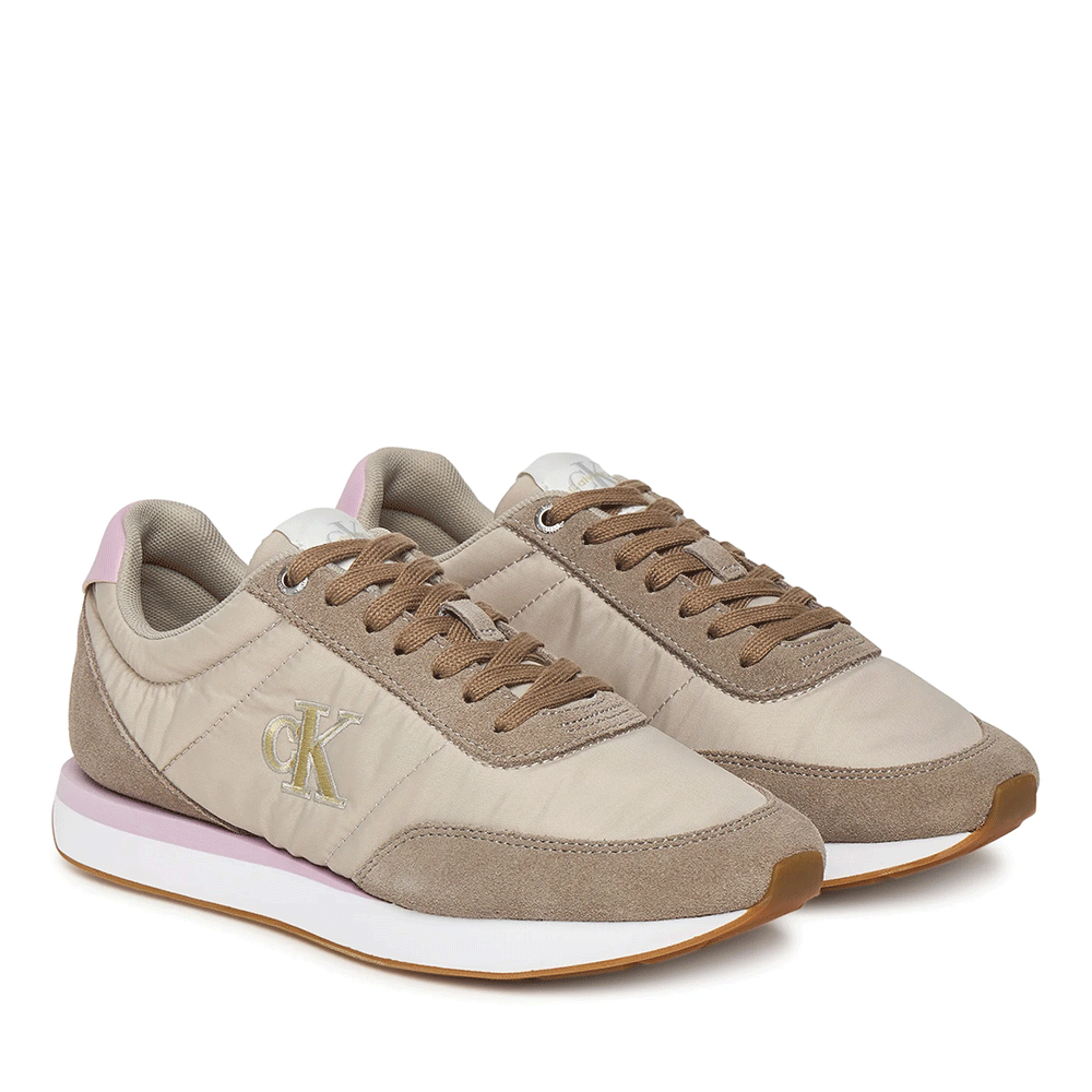 Sneakers Ck Calvin Klein taupe din piele și textil 2370DP01990VTA - 1 | YEO