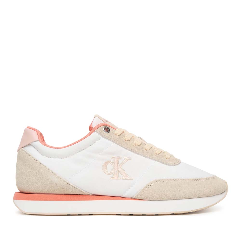 Sneakers femei Calvin Klein bej din piele și textil 2371DP1990VBE