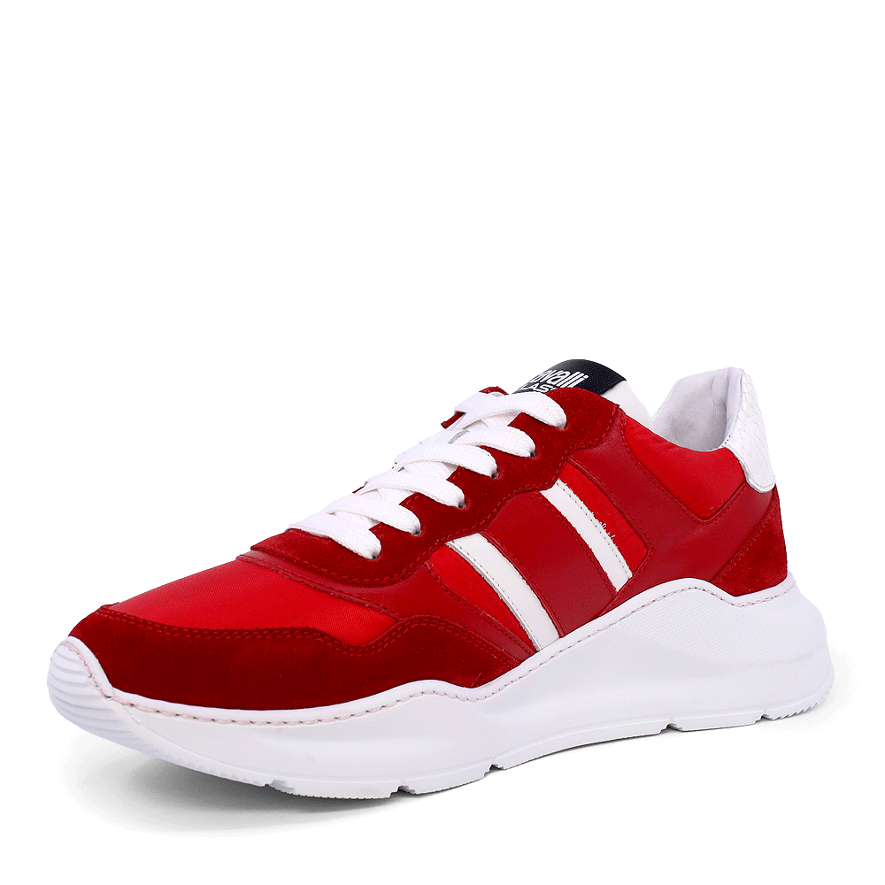 Sneakers barbati Cavalli Class rosii din piele 3497BP24123R