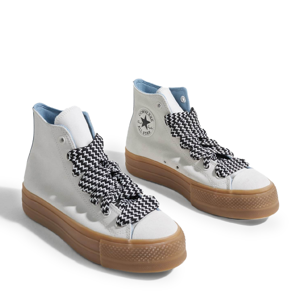 Converse All Star Lift Platform Women's High Top Sneakers White Suede 2948DGS10414VA