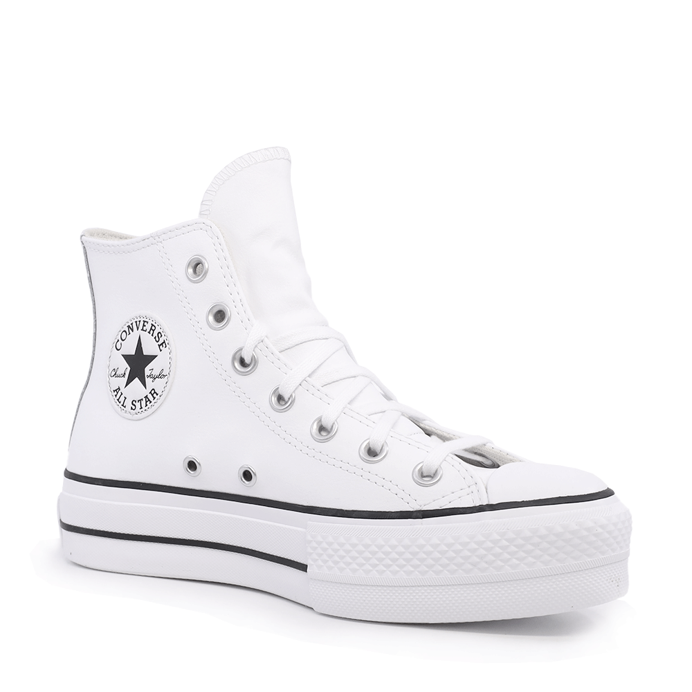 Sneakers high top Converse Chuck Taylor All Star Lift Platform albi din piele 2948DGS561676A - 1 | YEO