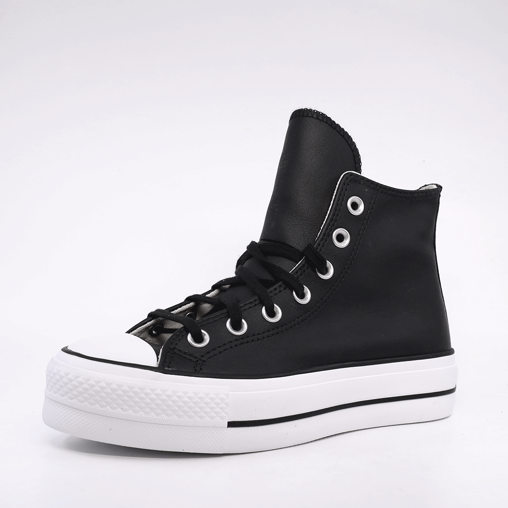 Women's Converse Chuck Taylor All Star Lift Platform high top sneakers black leather 2948DGS561675N