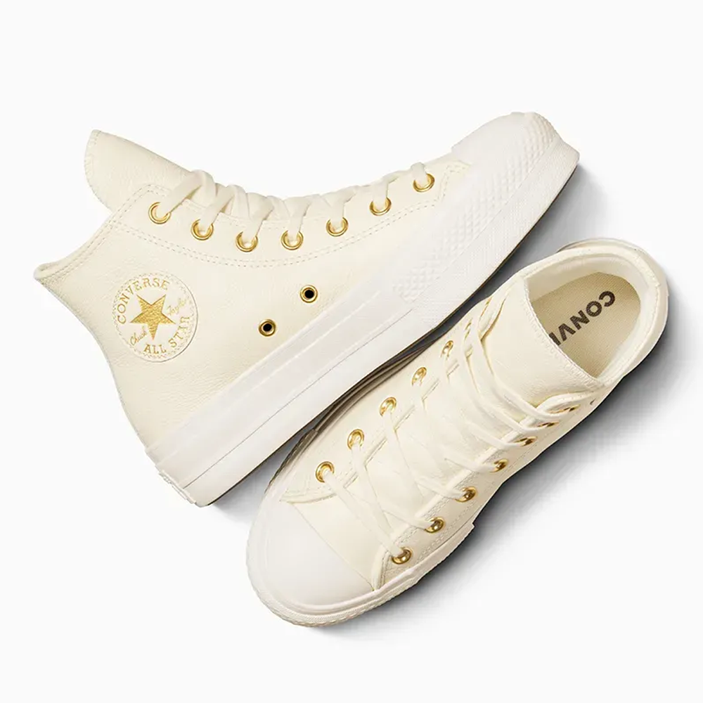 Women's high top sneakers Converse CHUCK TAYLOR ALL STAR PLATFORM beige leather 2959DGSA12746BE