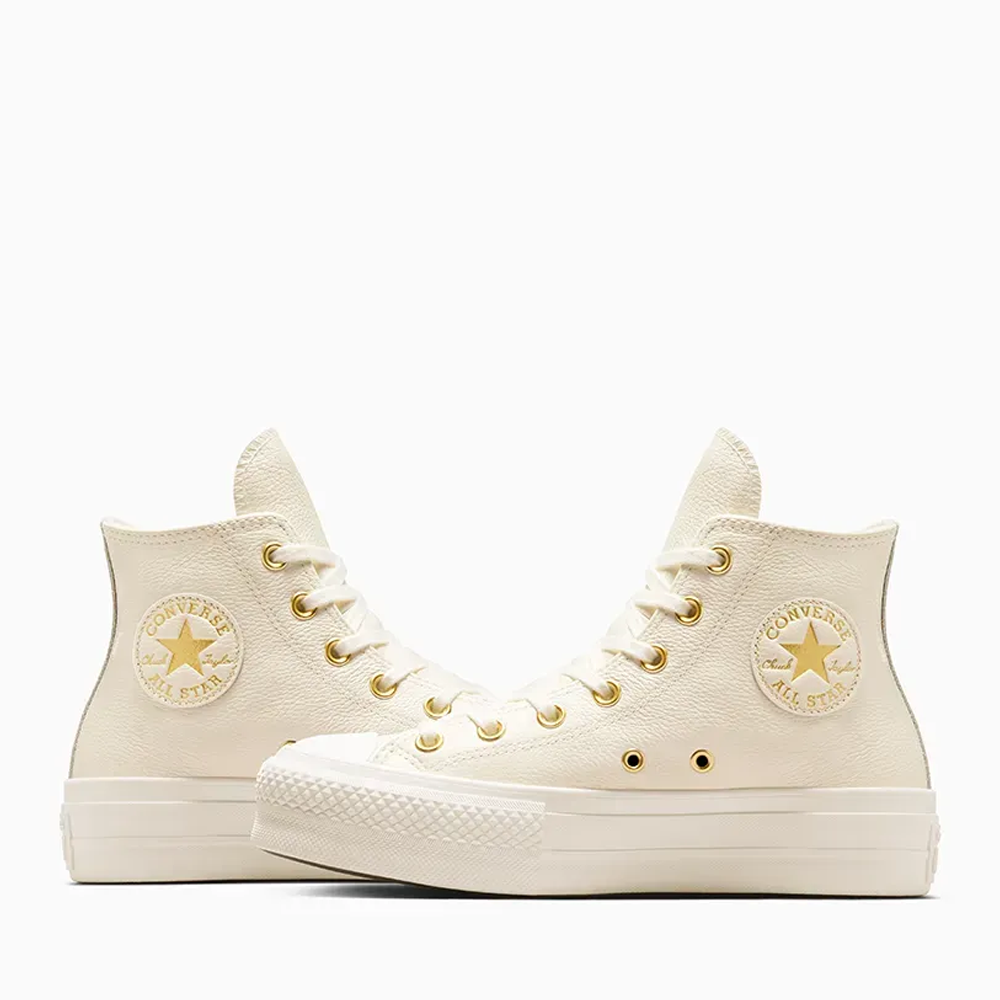Women's high top sneakers Converse CHUCK TAYLOR ALL STAR PLATFORM beige leather 2959DGSA12746BE