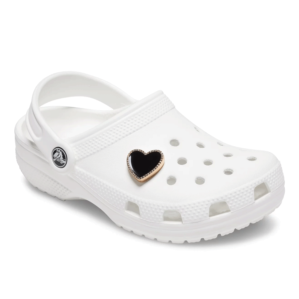 Accessory Jibbitz Crocs Black Heart with Gold Outline 3899ACC10011084