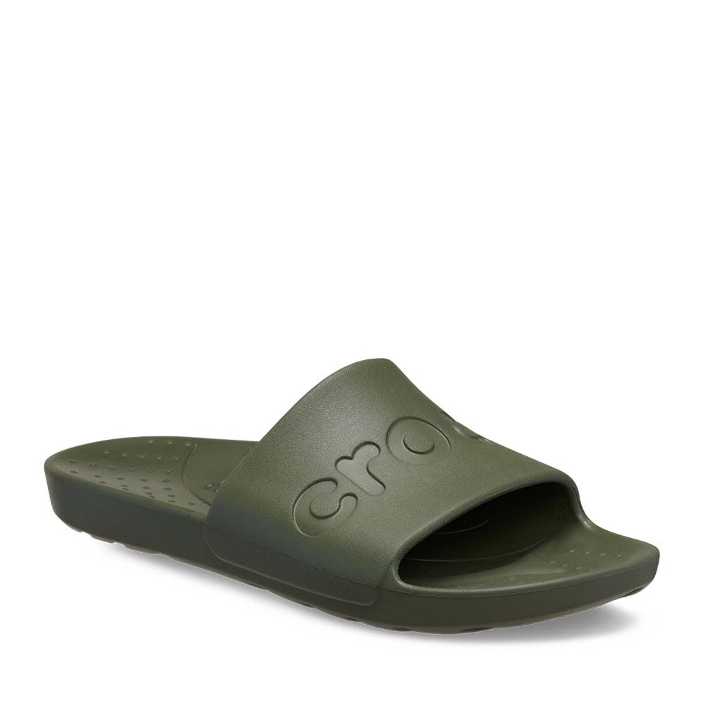 Papuci de plajă bărbați CROCS Crocs Slide Army Green 3899BSL210088KA - 1 | YEO