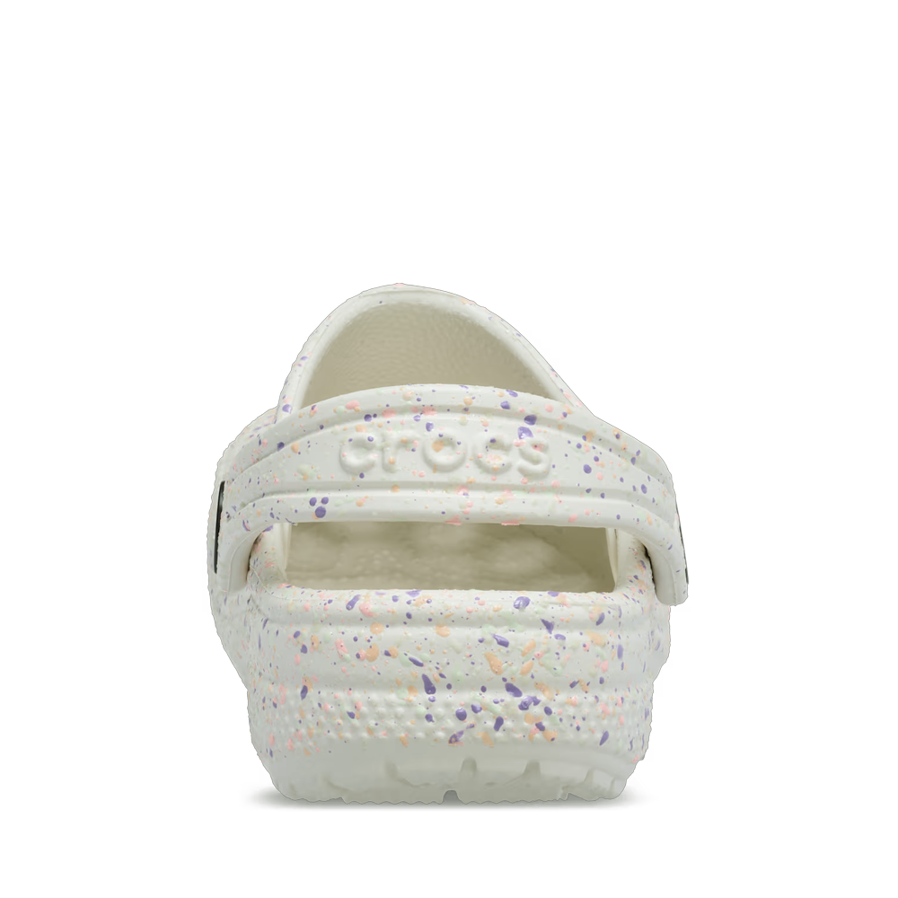Saboți fete CROCS Classic Glow Paint Splatter albi 3901FSL212495A