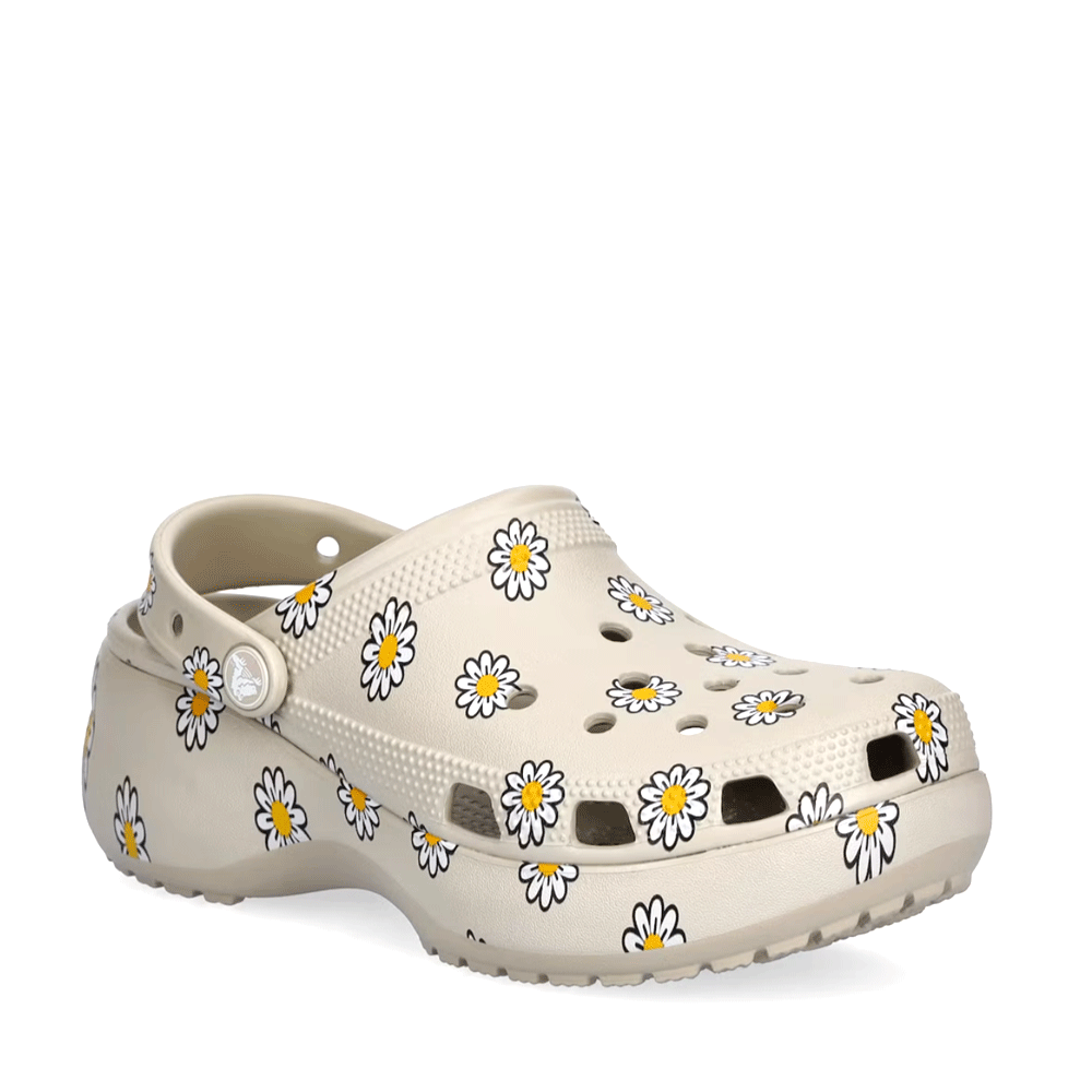 Saboți femei CROCS Classic Platform Floral Clog meteor 3891DSL212668GR - imagine 2