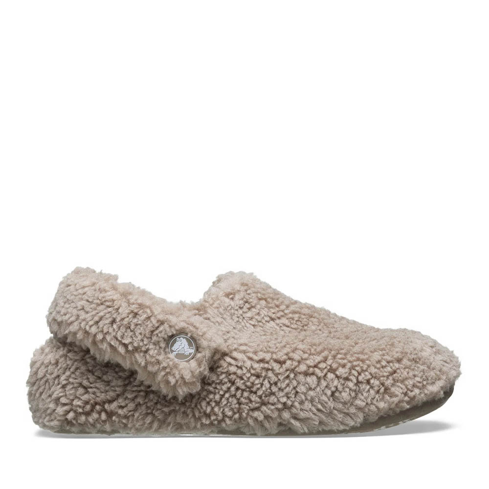 Saboți îmblăniți femei CROCS Classic Cozzzy Slipper taupe 3890DPP209386TA