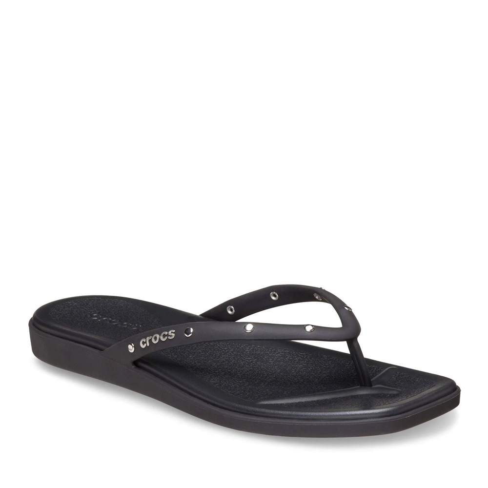 Papuci de plajă femei CROCS Miami Studded Flip black 3891DSL211471N - imagine 2