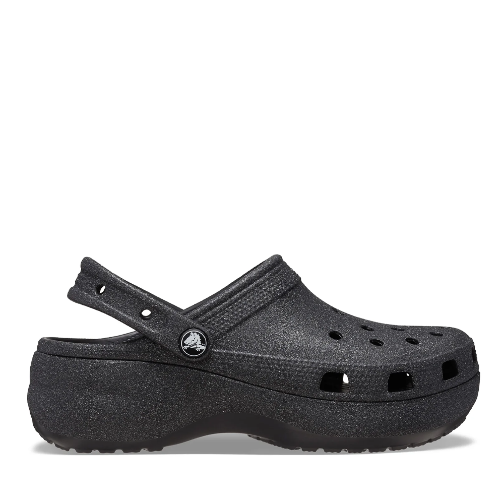 Saboți femei CROCS Classic Platform Glitter Clog black 3891DSL207241GLN