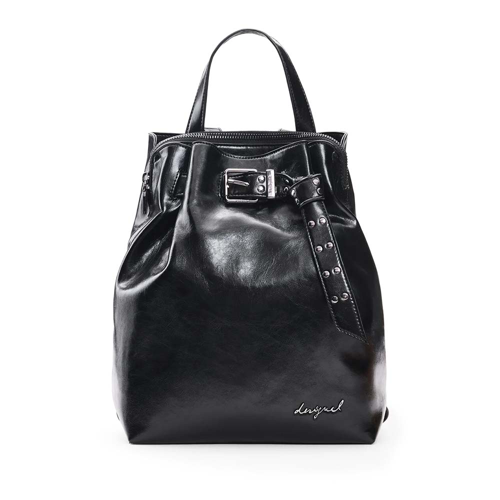 Rucsac femei DESIGUAL negru cu logo 2182RUCSSAKP11N