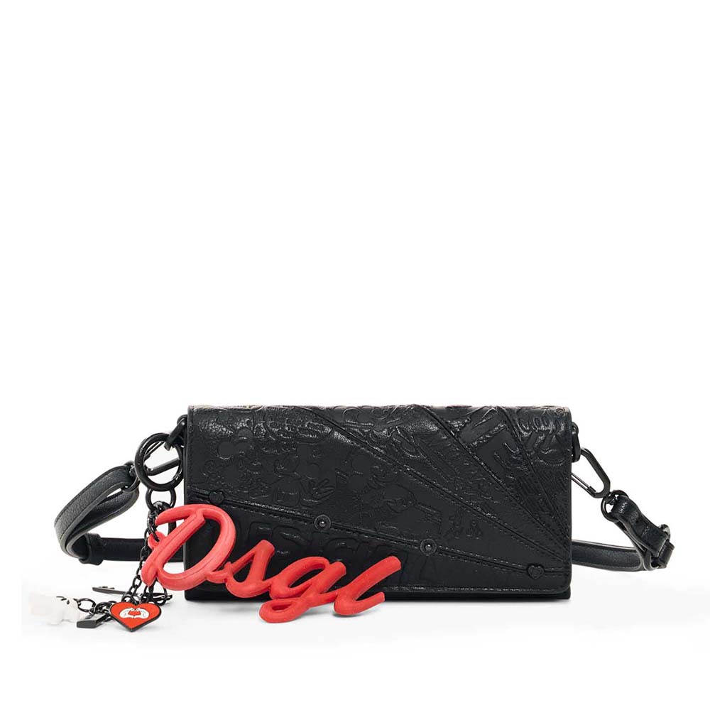 Portmoneu tip poseta femei Desigual negru 2182DPUAYP21N