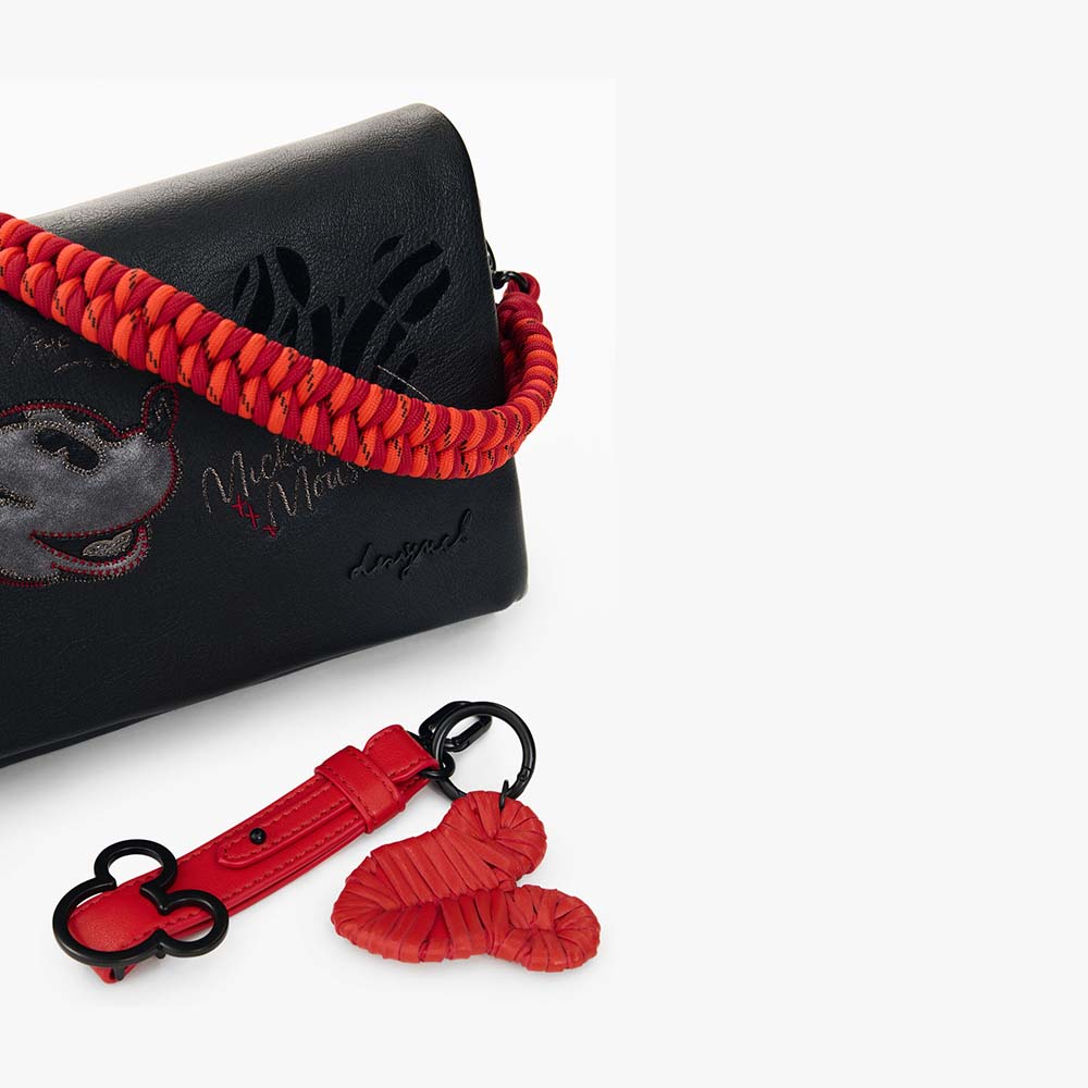 Poșetă crossbody femei DESIGUAL licență Disney neagră 2182POSSSAXP98N