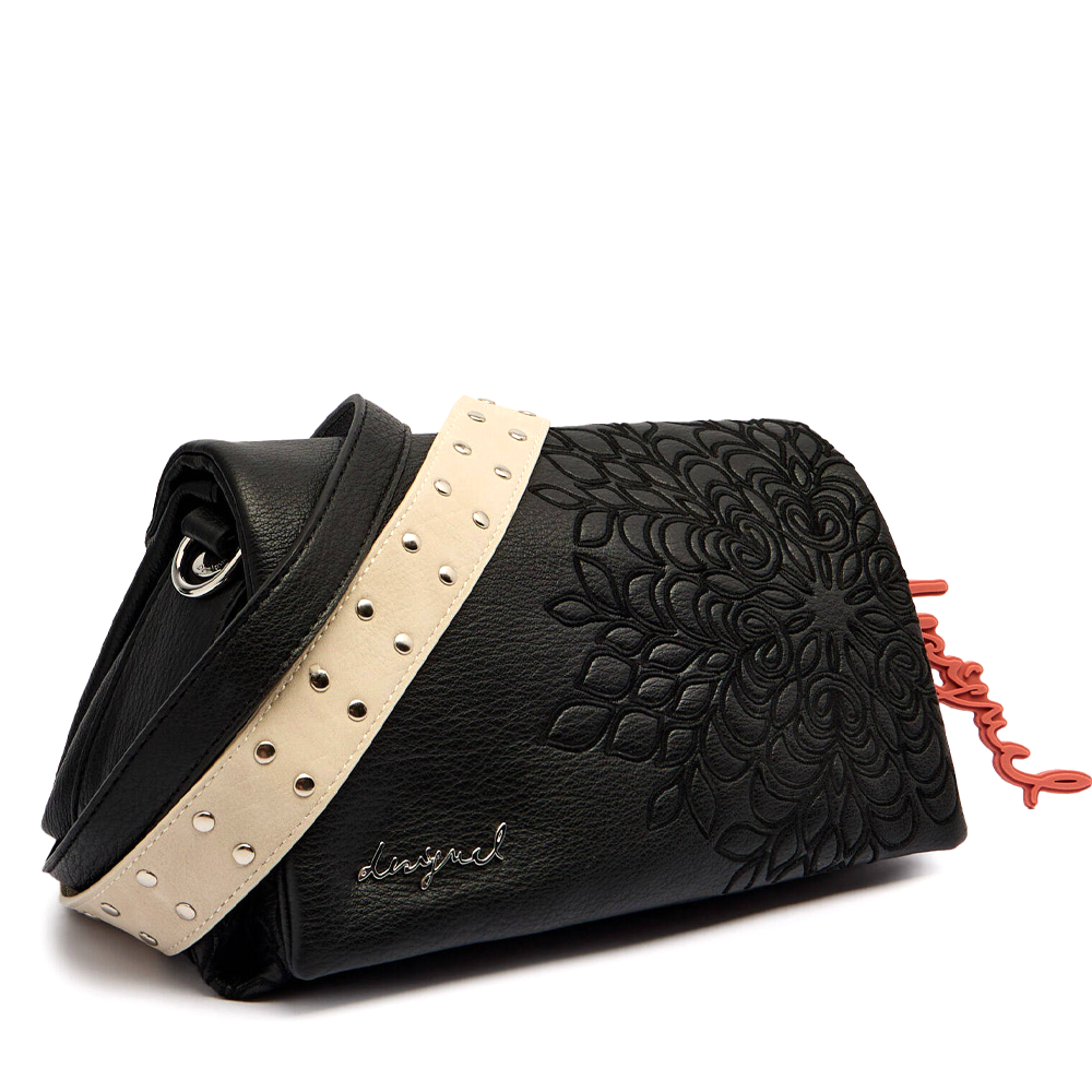 Poșetă crossbody femei DESIGUAL neagră cu model imprimat 2180POSSXPBDN - 1 | YEO