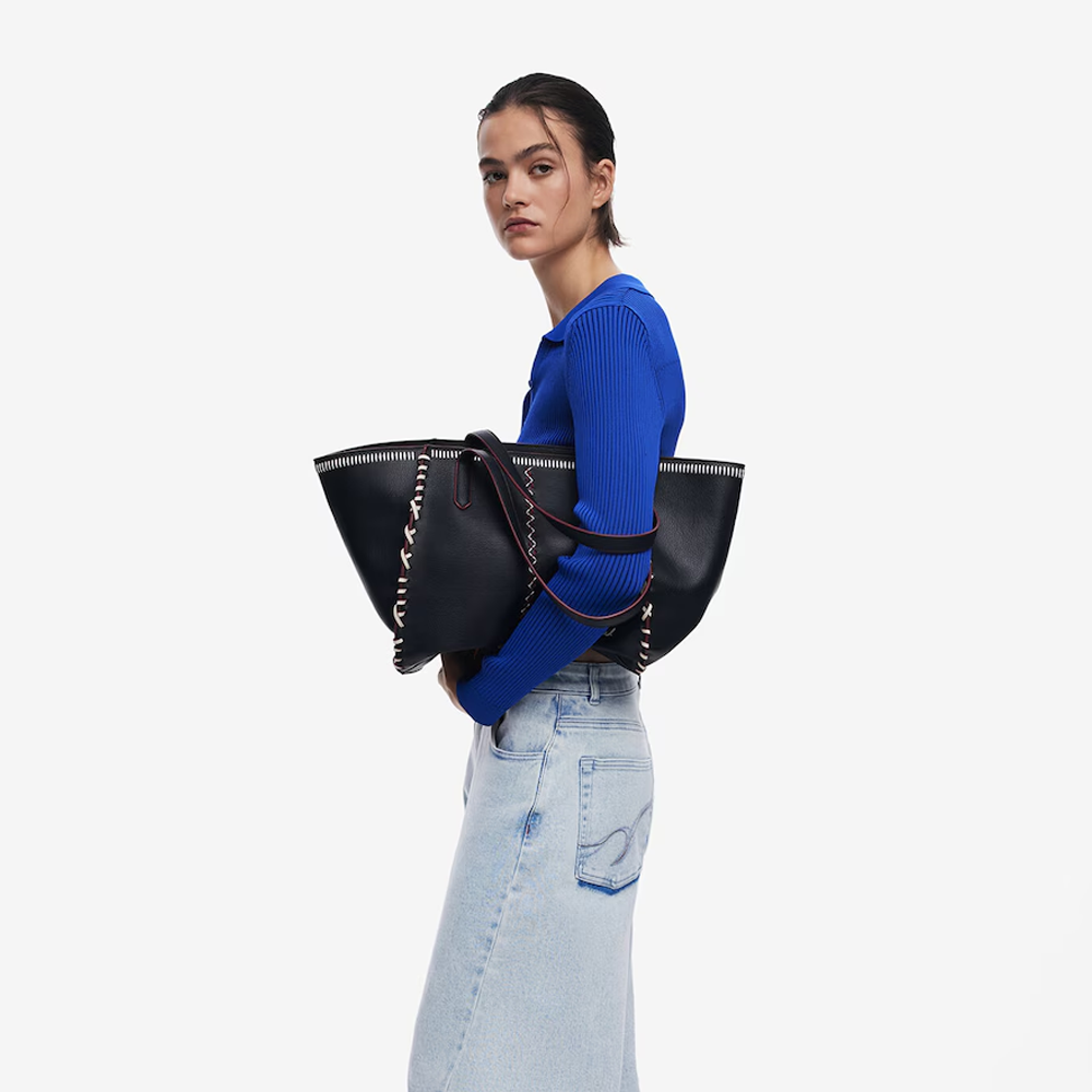 Poșetă shopper femei DESIGUAL neagră  2180POSSXP95N - 1 | YEO