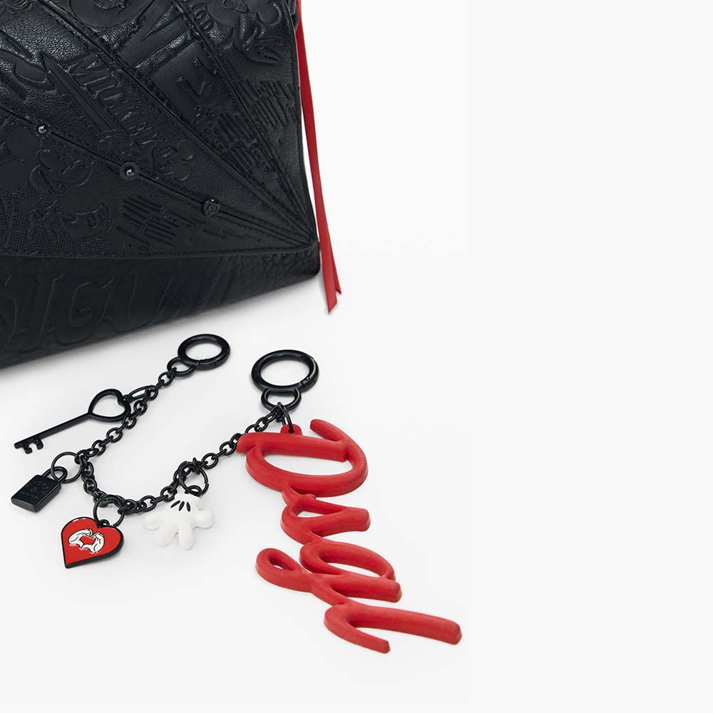 Poșetă crossbody femei DESIGUAL licență Disney neagră 2182POSSSAXP76N