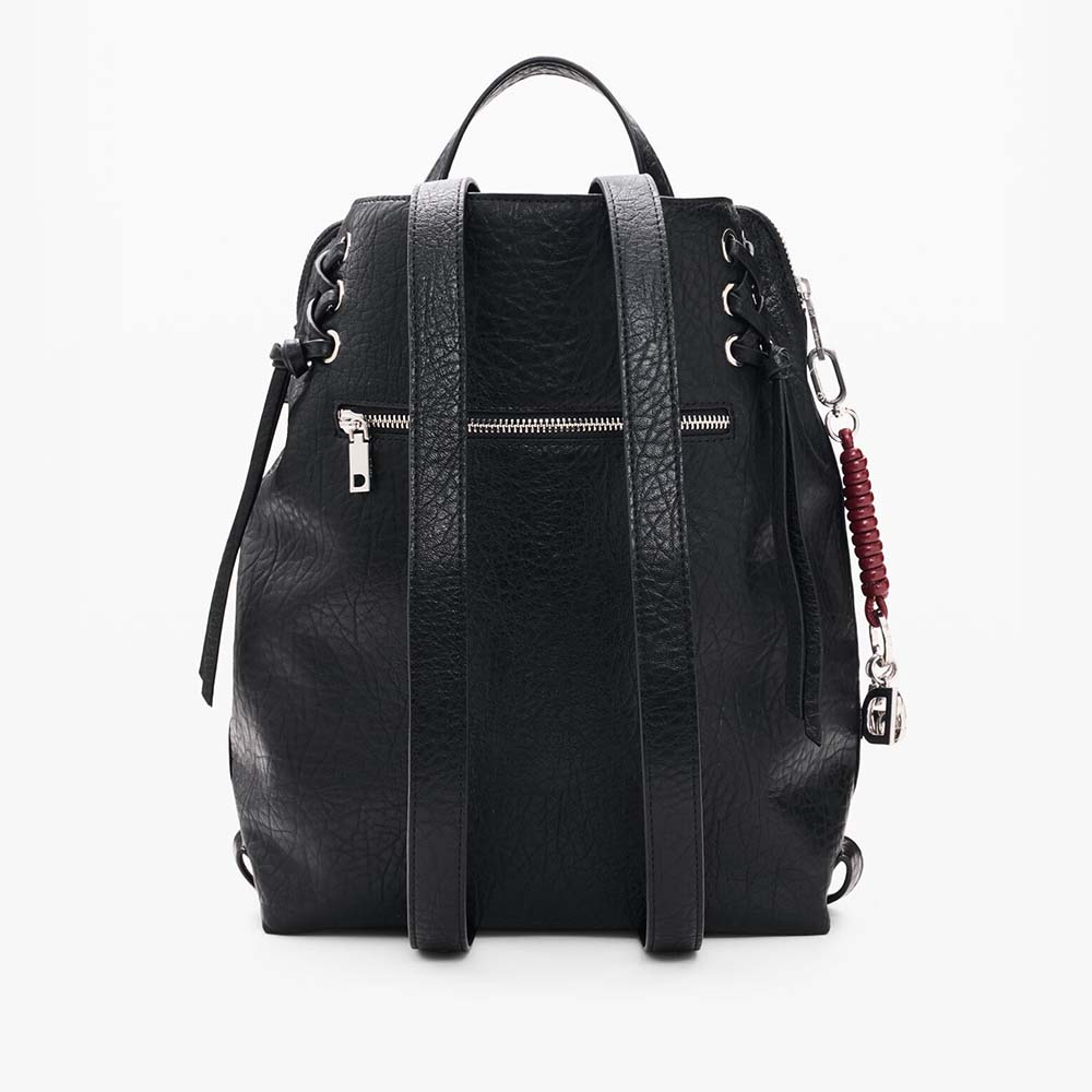 Rucsac femei DESIGUAL negru cu logo 2182RUCSSAKP05N