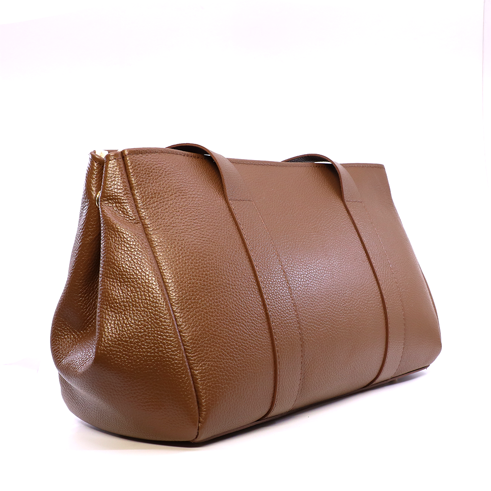 Poșetă shopper femei Enzo Bertini taupe din piele 154POSP3652TA - imagine 2