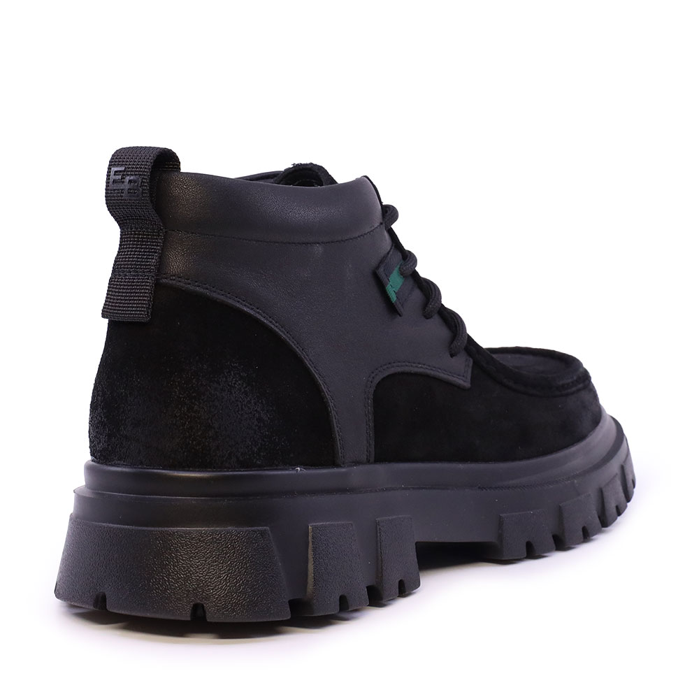 Ghete bărbați  Enzo Bertini Premium Collection negre din piele întoarsă 1642BG241111VN