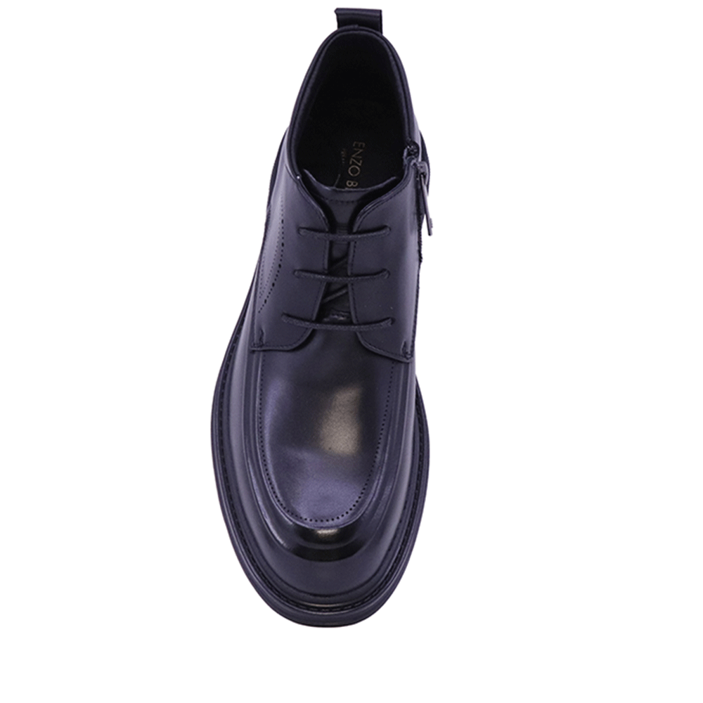 Ghete clark bărbați Enzo Bertini negre din piele naturală 3052BG8101N