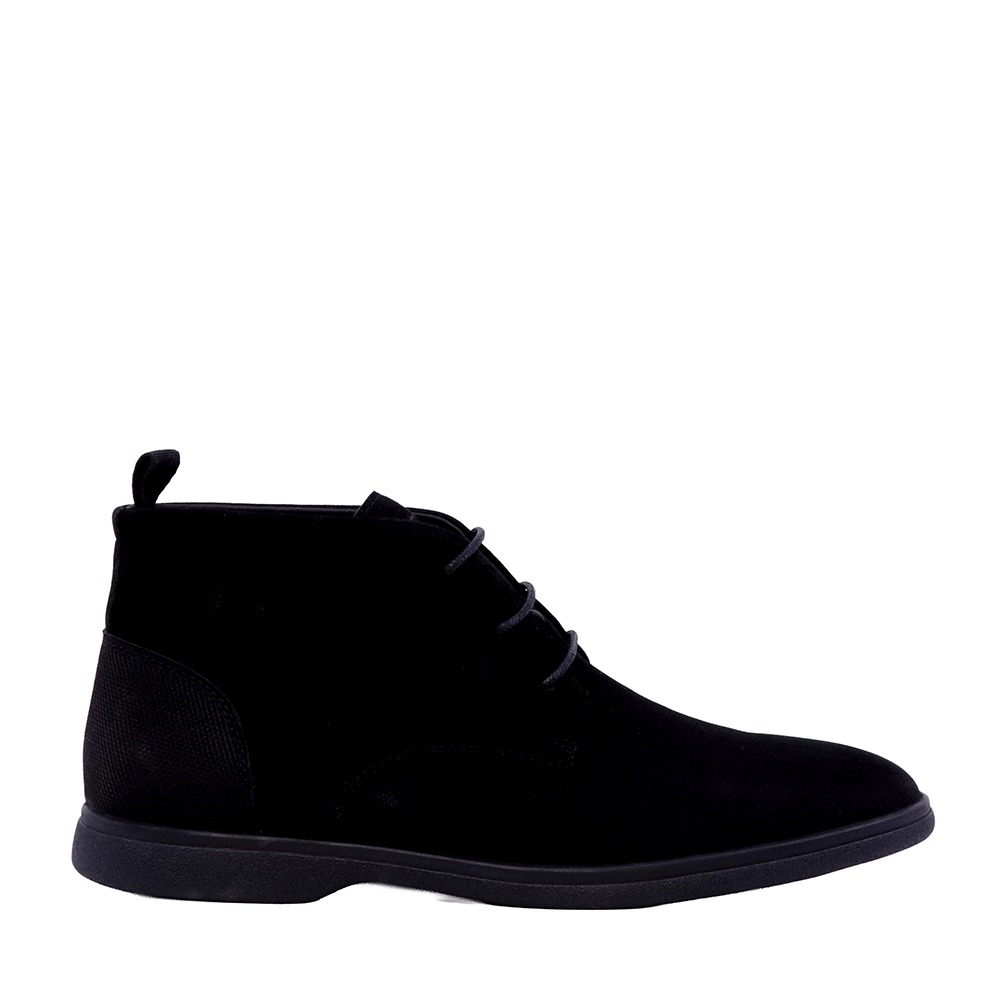 Ghete clark bărbați Enzo Bertini negre din piele nubuck 1782BG31000N
