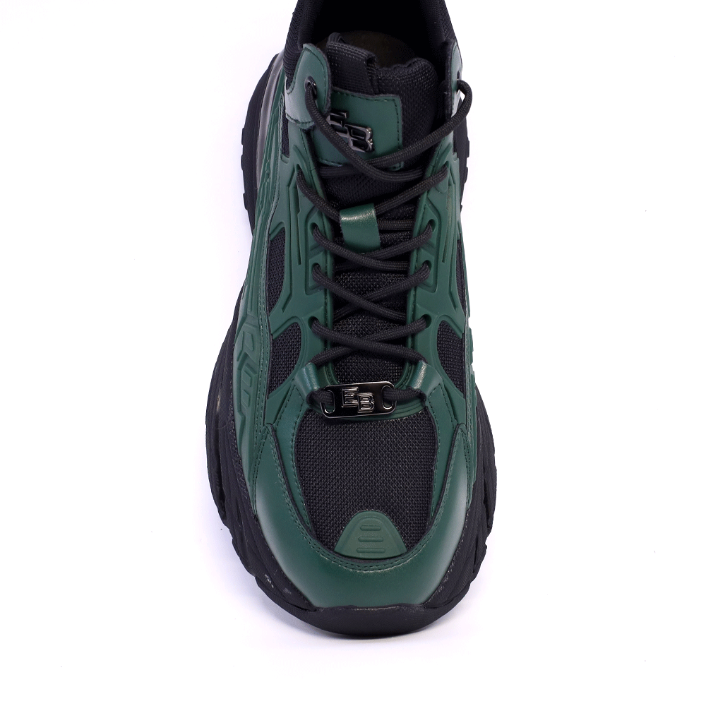 Sneakers high top bărbați Enzo Bertini verzi din piele naturală 3868BG432V