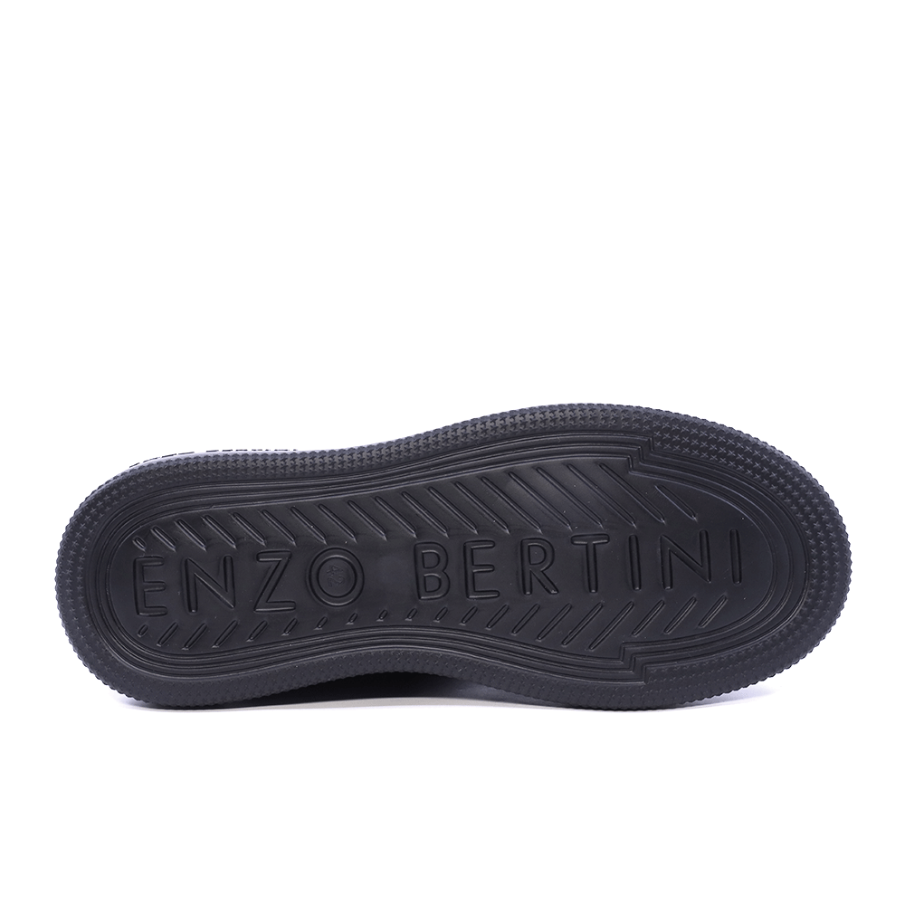 Sneakers high top bărbați Enzo Bertini negre din piele 3662BG974N