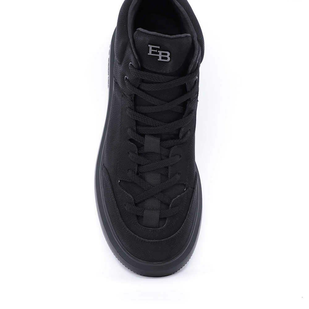 Sneakers high top bărbați Enzo Bertini negre din piele 3662BG976N