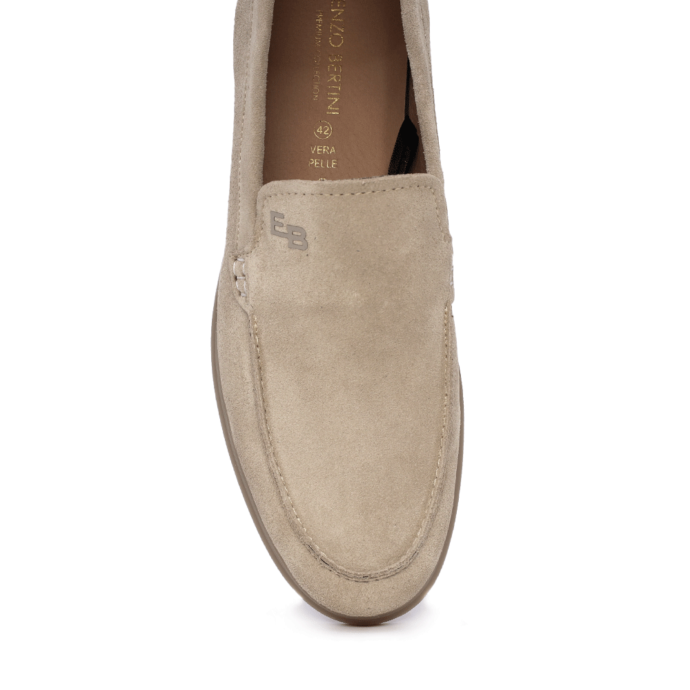 Enzo Bertini men's beige suede loafers 1649BM232298VBE