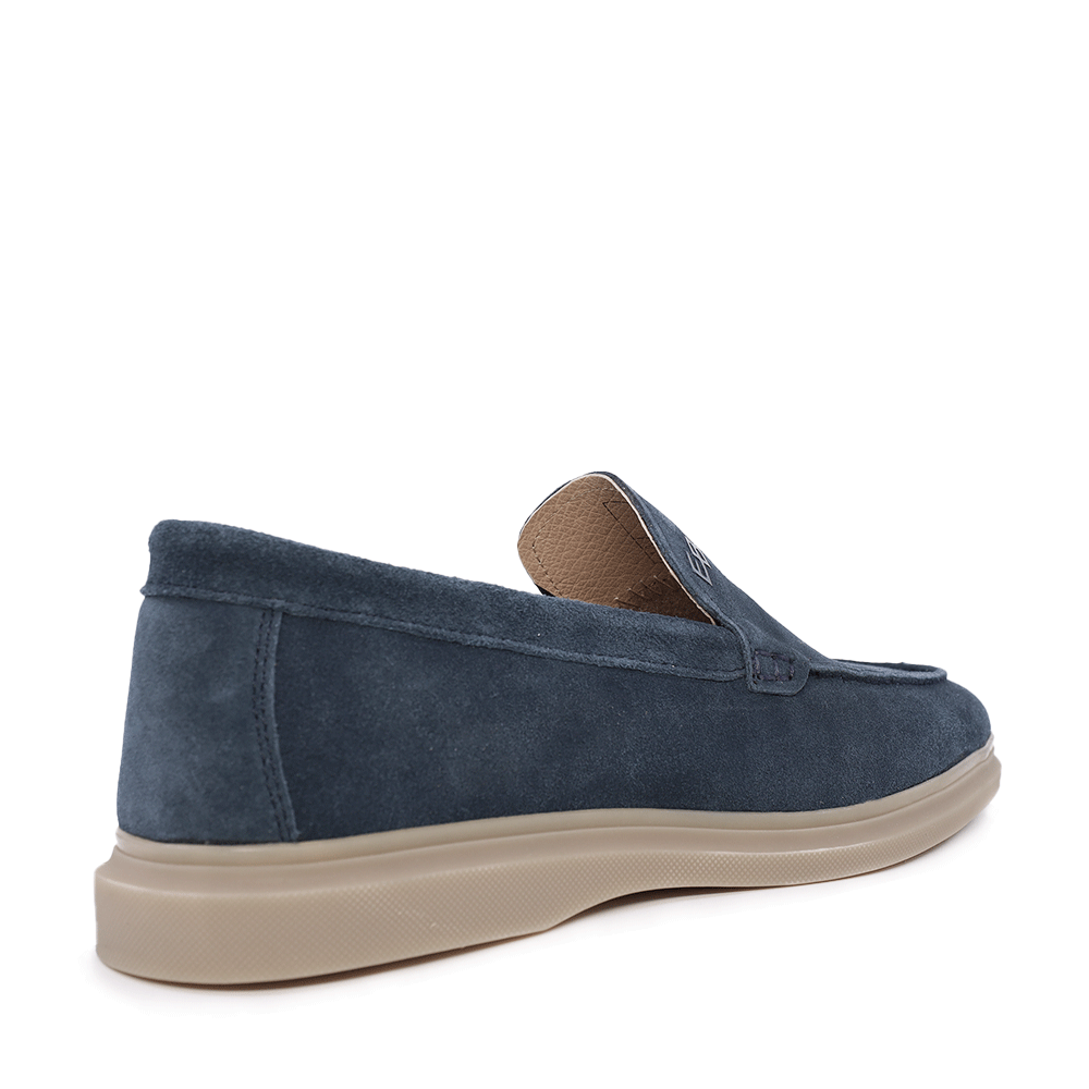 Mocasini bărbați Enzo Bertini bleumarin din piele întoarsă 1649BM232298VBL