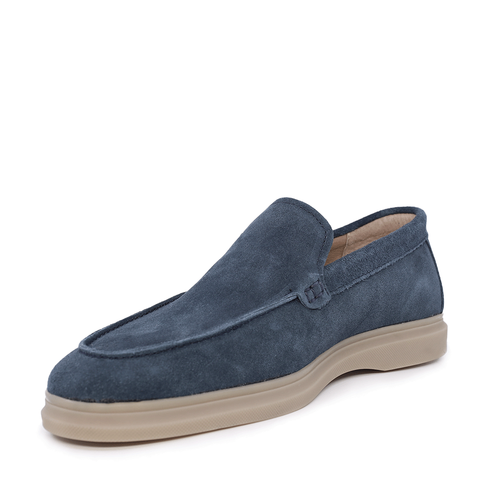 Mocasini bărbați Enzo Bertini bleumarin din piele întoarsă 1649BM232298VBL