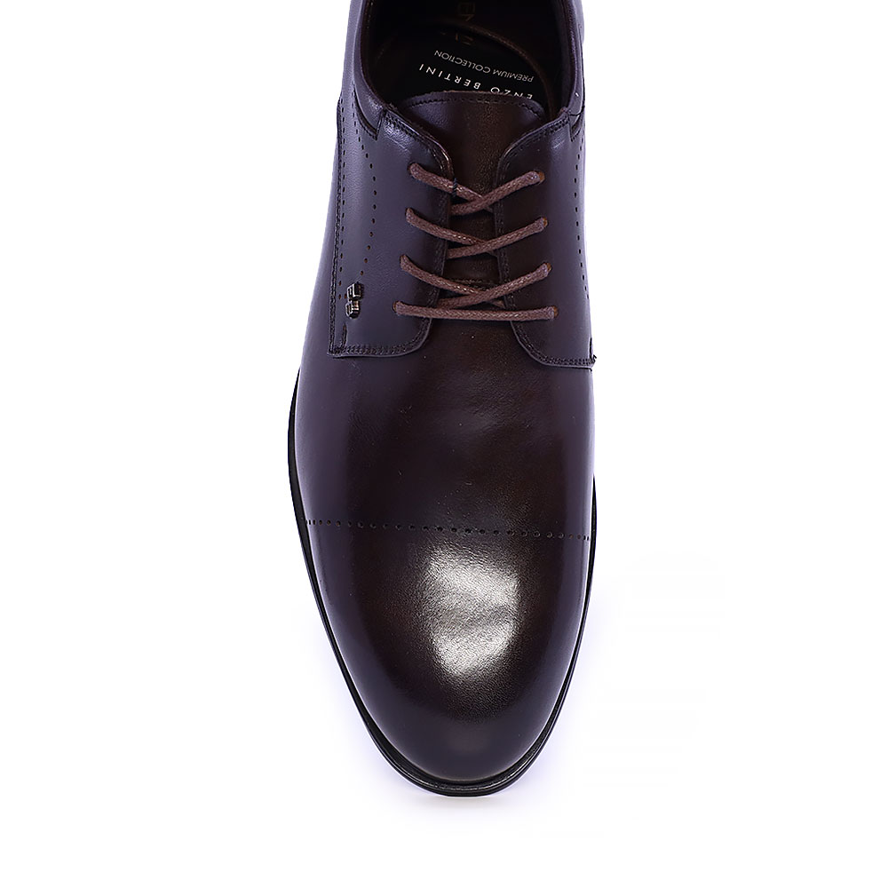 Pantofi derby bărbați Enzo Bertini maro din piele naturală 1099BP3257M