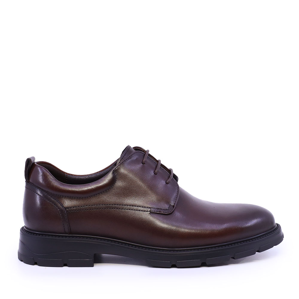 Pantofi derby bărbați Enzo Bertini maro din piele 1650BP3182TDM