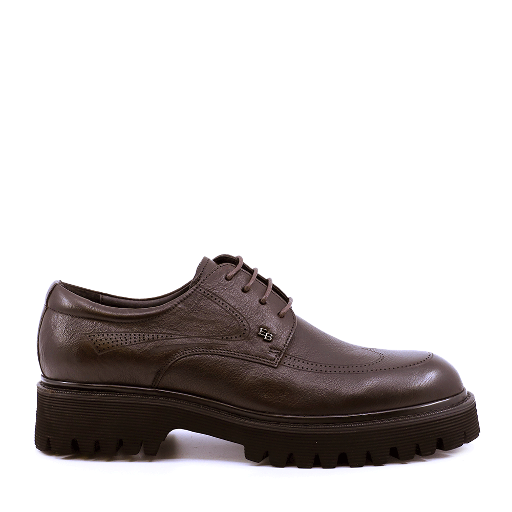 Pantofi derby bărbați  Enzo Bertini maro din piele naturală 1780BP2613M
