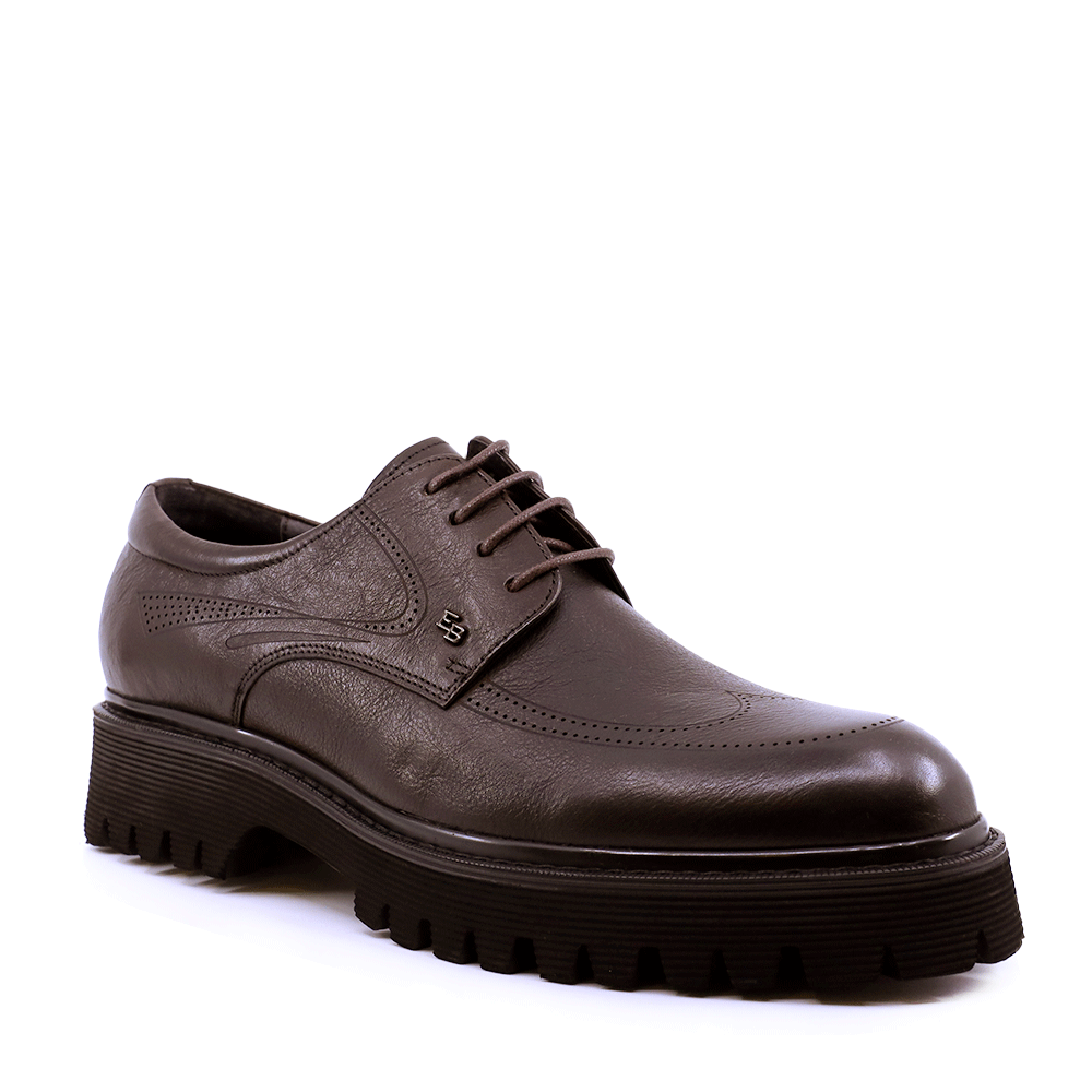 Pantofi derby bărbați  Enzo Bertini maro din piele naturală 1780BP2613M - 1 | YEO
