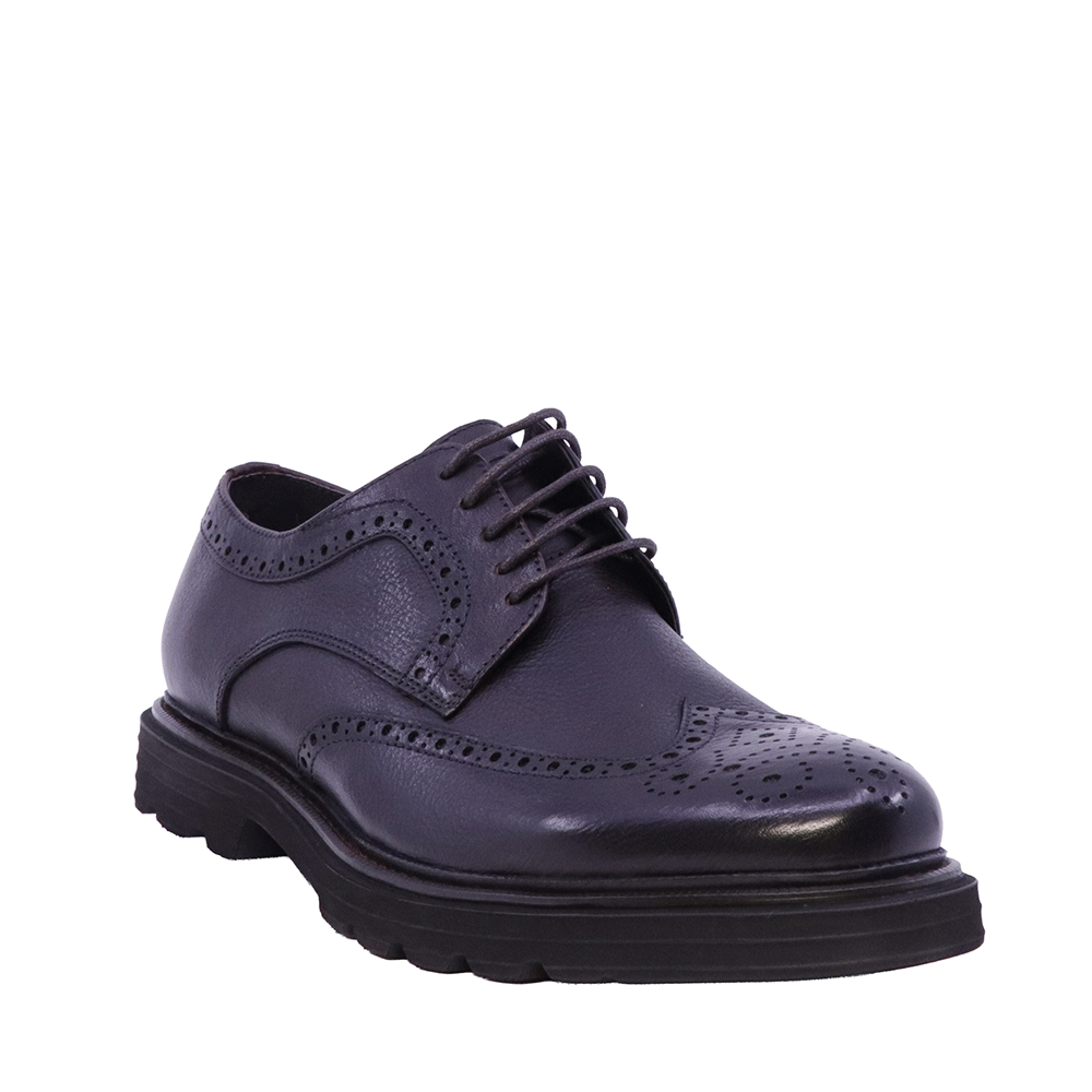Pantofi derby bărbați  Enzo Bertini negri din piele   1782BP2529N — imaginea 2