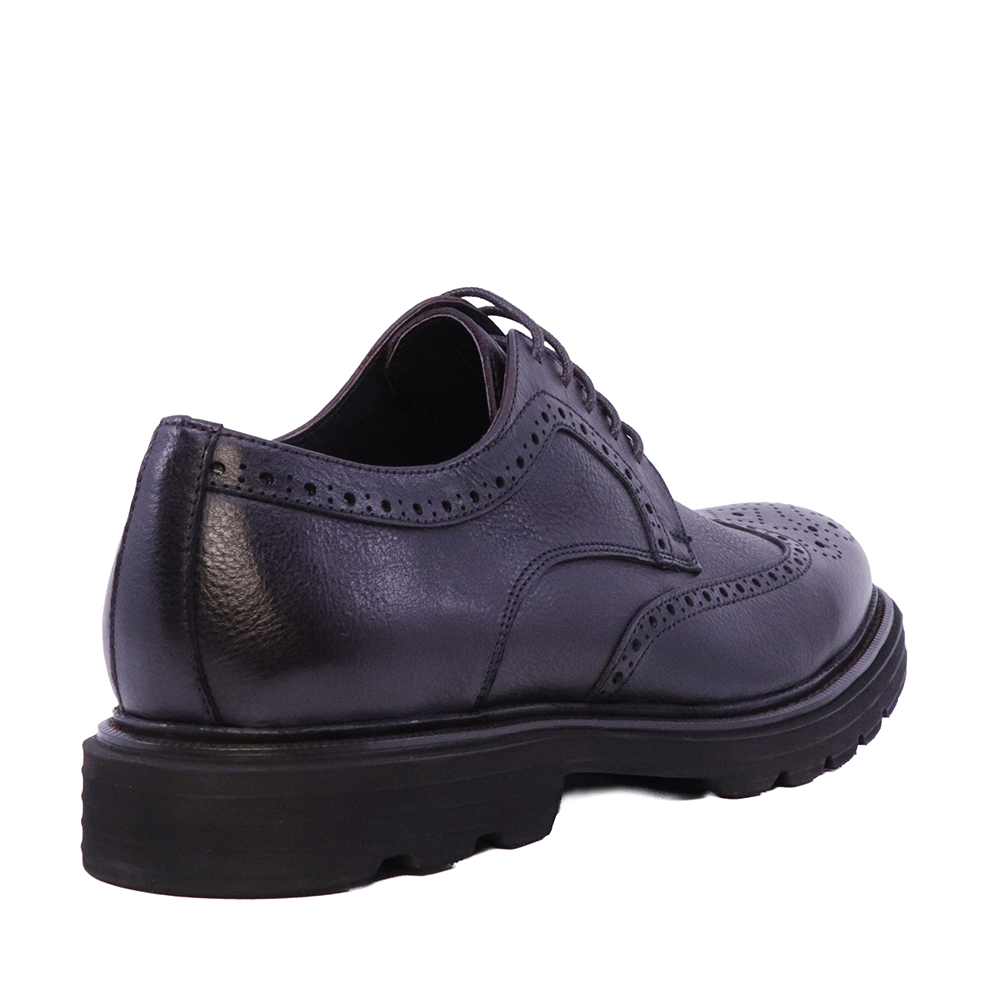 Pantofi derby bărbați  Enzo Bertini negri din piele   1782BP2529N