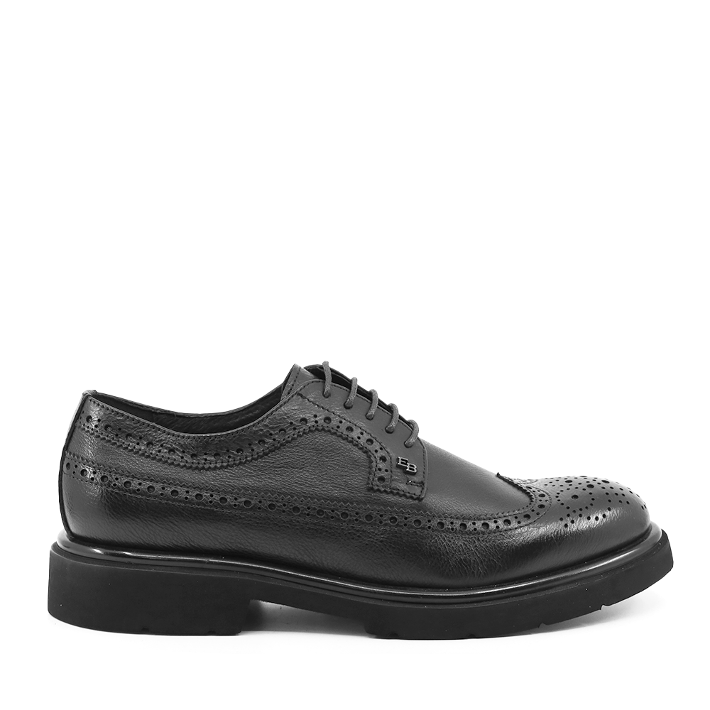 Pantofi derby bărbați  Enzo Bertini negri din piele naturală 1780BP8391N