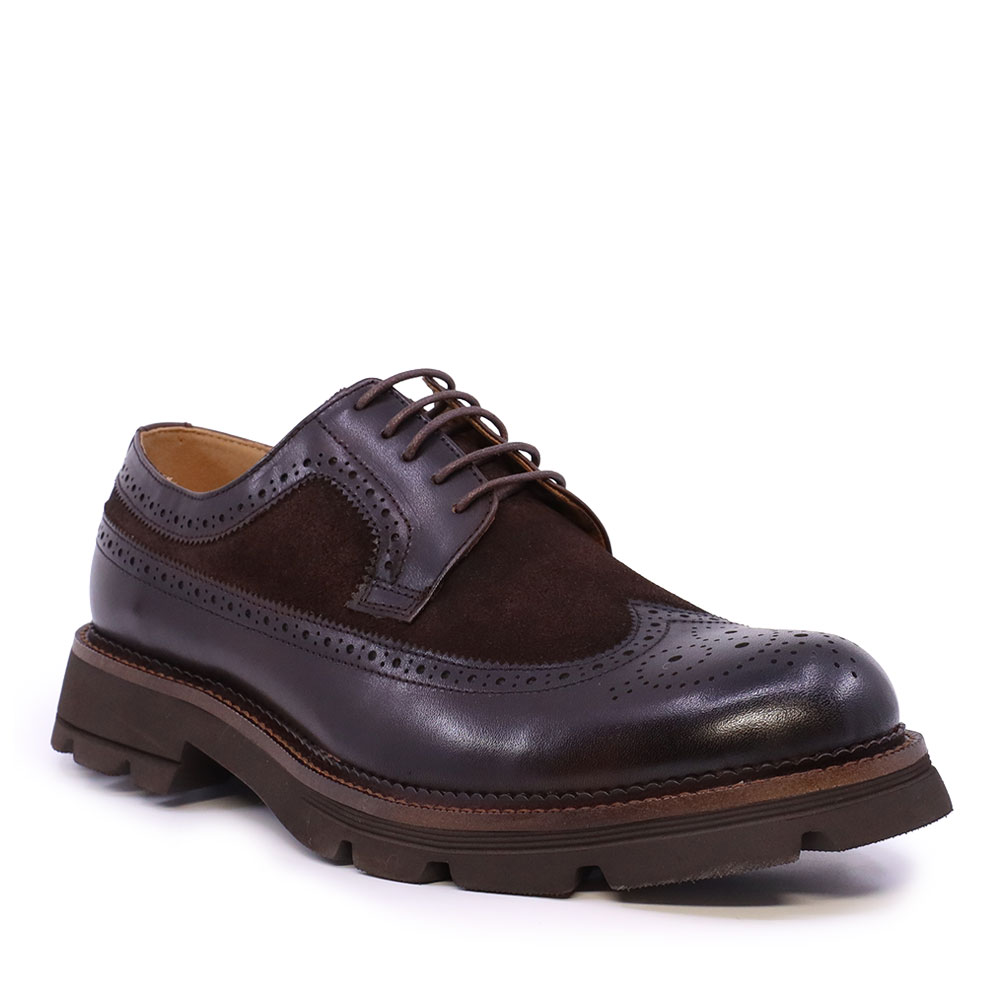 Pantofi derby bărbați  Enzo Bertini Premium Collection maro din piele 1642BP250198M — imaginea 2
