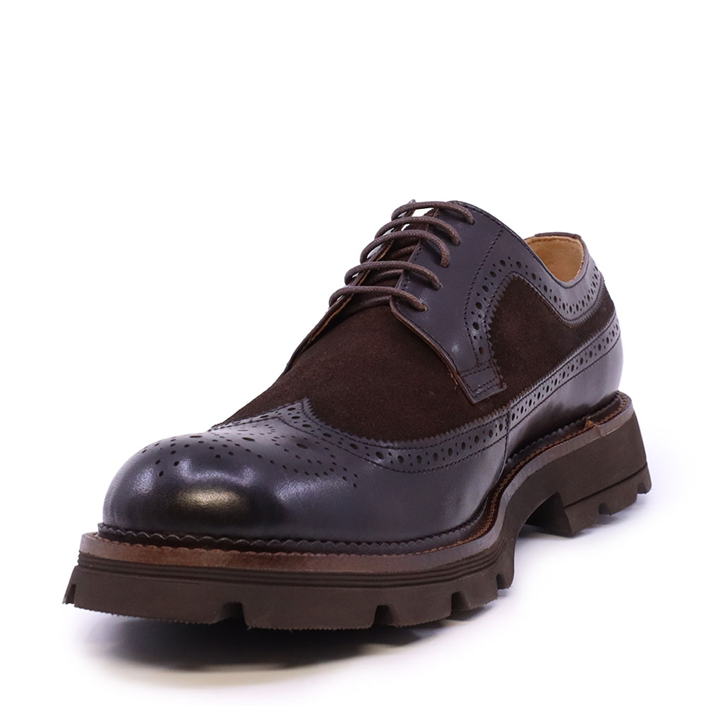 Pantofi derby bărbați  Enzo Bertini Premium Collection maro din piele 1642BP250198M