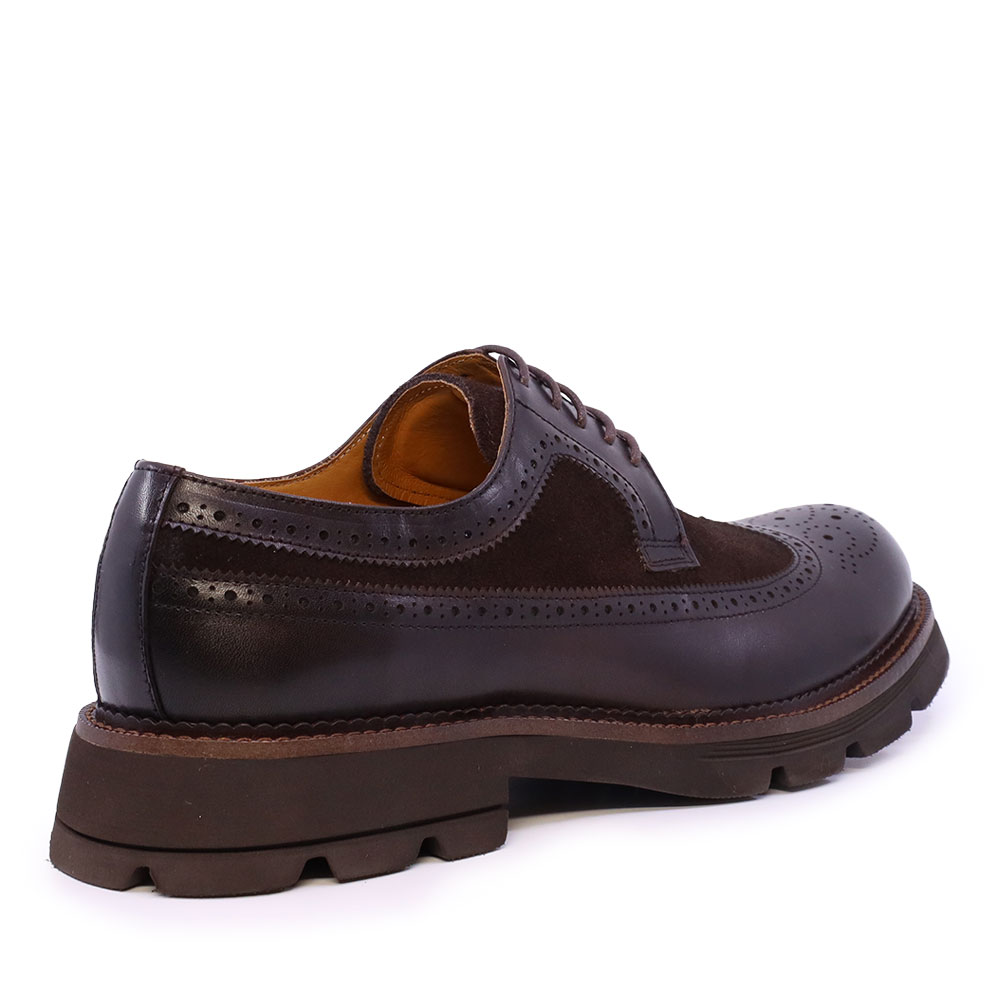 Pantofi derby bărbați  Enzo Bertini Premium Collection maro din piele 1642BP250198M
