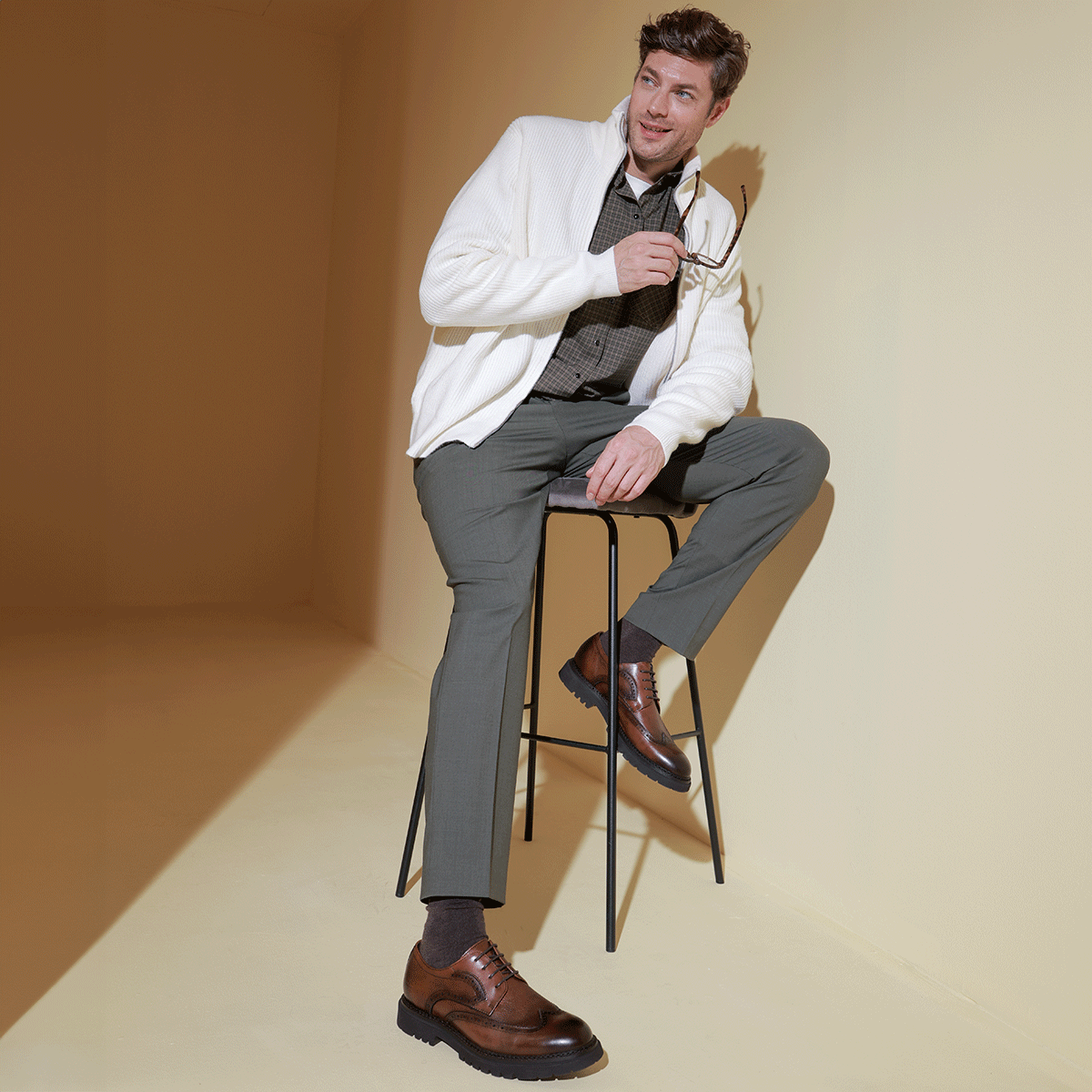 Pantofi derby bărbați  Enzo Bertini Premium Collection maro din piele naturală 1640BP1105M - 1 | YEO