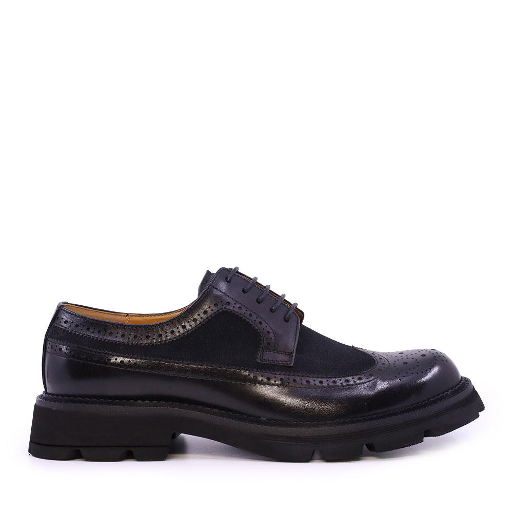 Pantofi derby bărbați Enzo Bertini Premium Collection negri din piele 1642BP250198N