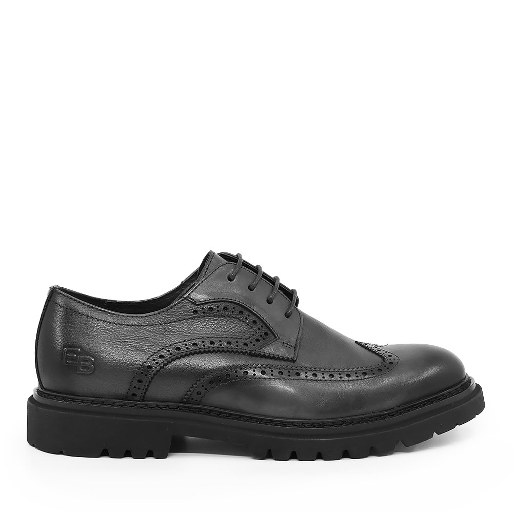 Pantofi derby bărbați  Enzo Bertini Premium Collection negri din piele naturală 1640BP1105N
