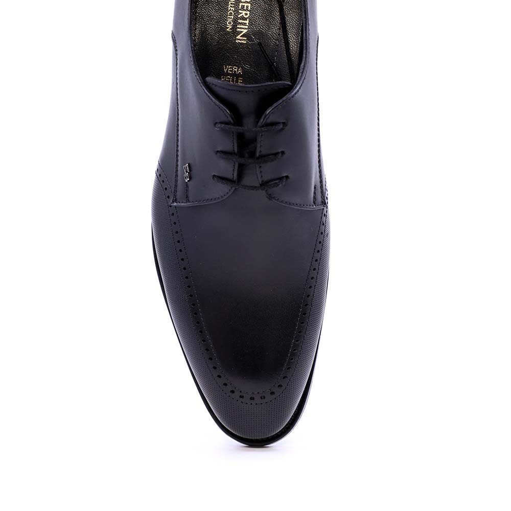 Pantofi derby bărbați Enzo Bertini Premium Collection negri din piele naturală 3389BP1424N